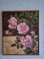 Schilderij Rozen in Baklijst 50cmx60cm, Ophalen of Verzenden