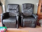 Relax stoelen, Huis en Inrichting, Gebruikt, Twee, Zwart, Leer