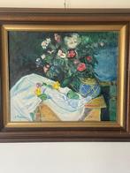 Oude olieverf russische schilderij Teterin, Ophalen of Verzenden