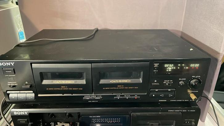 Sony TC-WR445 dubbel cassettedeck – ongetest, Audio, Tv en Foto, Cassettedecks, Sony, Ophalen of Verzenden