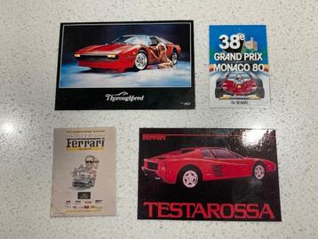 diorama posters Ferrari jaren 80  1:18 - 4 stuks 