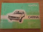 Toyota Carina handleiding instructieboek 1977, Ophalen of Verzenden
