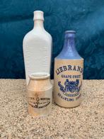 Set van drie stuks bedrukt keramiek/steengoed, Ophalen of Verzenden