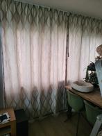Mooie beige off white over gordijnen met patroon, Gebruikt, 100 tot 150 cm, 200 cm of meer, Bruin