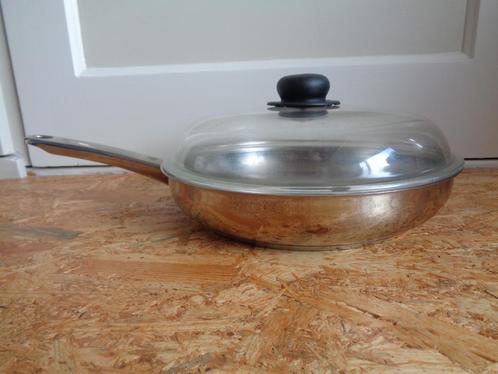 WMF TRANSTHERM steelpan met deksel RVS hapjespan, Huis en Inrichting, Keuken | Potten en Pannen, Gebruikt, Rvs, Ophalen