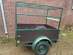 Geveerde enkelasser met huif, Auto diversen, Aanhangers en Bagagewagens, Ophalen, Zo goed als nieuw