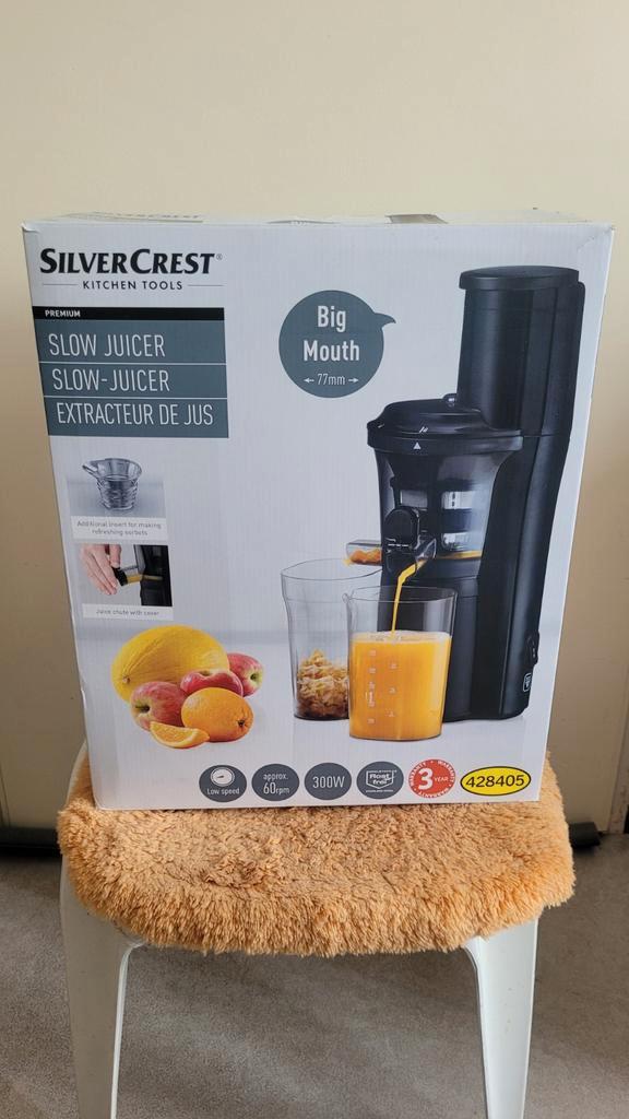 Silvercrest Slowjuicer, Witgoed en Apparatuur, Juicers, Zo goed als nieuw, Slowjuicer, Elektrisch, Ophalen of Verzenden