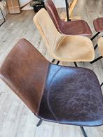6 Goossens Eetkamerstoelen - Gebruikt, Ophalen, Gebruikt, Bruin, Leer