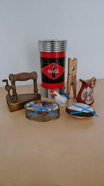 Vier letterbak miniaturen koper keramiek glas Coca Cola, Antiek en Kunst, Curiosa en Brocante, Ophalen of Verzenden
