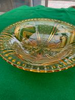 Art Deco amberkleurig persglas schaal, Antiek en Kunst, Ophalen of Verzenden