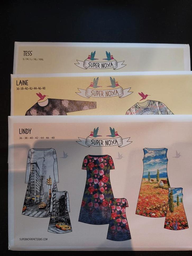 Naaipatronen Super Nova - Lindy, Laine, Tess, Hobby en Vrije tijd, Kledingpatronen, Zo goed als nieuw, Ophalen of Verzenden