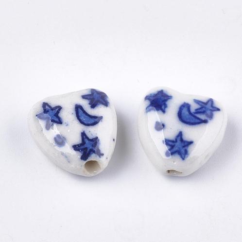 Keramiek kraal Hartje, Hobby en Vrije tijd, Kralen en Sieraden maken, Nieuw, Kraal, Ophalen of Verzenden