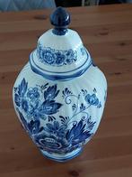Royal Japan Delfts Blauw Handwerk Blue White Dekselvaas, Antiek en Kunst, Ophalen