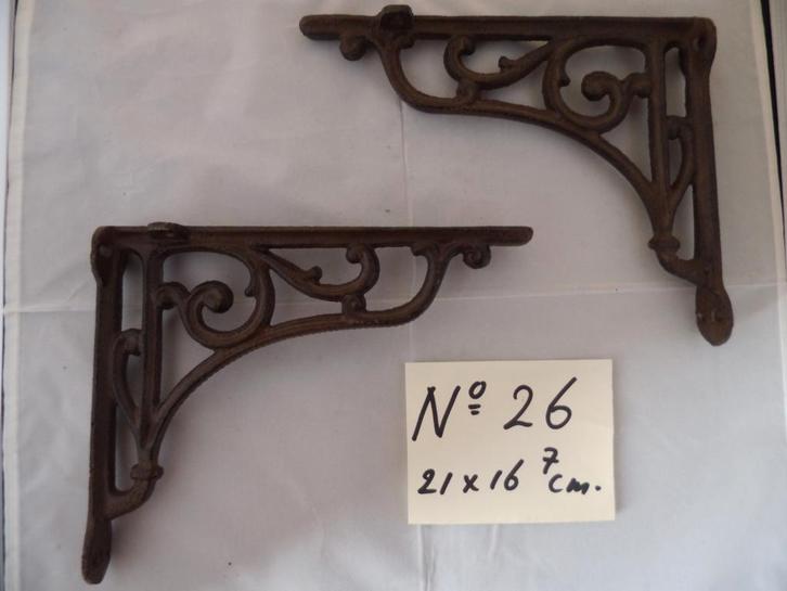 Plankdrager bruin en wit plankdragers plankendragers hoeken, Antiek en Kunst, Curiosa en Brocante, Ophalen of Verzenden