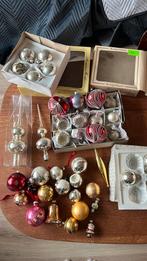 Oude vintage kerstballen en 2 pieken, Diversen, Kerst, Ophalen, Gebruikt
