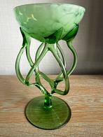 Vintage groen glas van Jozefina Krosno, Ophalen, Nieuw, Rond, Glas
