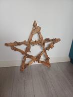 Drijfhout Kerstster - Handgemaakte Decoratie, Ophalen, Zo goed als nieuw