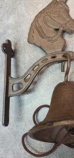 DEURBEL / PAARDENHOOFD / PAARD / GIETIJZER, Tuin en Terras, Tuinwanddecoratie, Huis en tuin decoratie Marie, Nieuw, Info@huisentuindecoratiemarie.nl