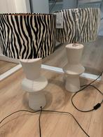 2 lampen nieuw, met zebra print, Huis en Inrichting, Lampen | Tafellampen, Nieuw, Overige materialen, 50 tot 75 cm, Ophalen