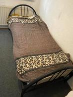 Eenpersoonsbed met luipaardprint dekbed, Ophalen, Gebruikt, 90 cm, Eenpersoons