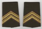 Set rangen epauletten Sergeant-Majoor (Y), Ophalen of Verzenden, Landmacht, Nederland, Embleem of Badge