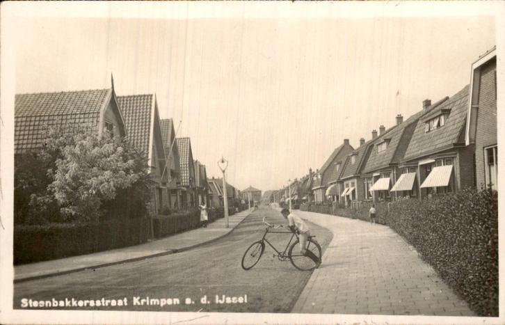 Krimpen a.d. IJssel - Steenbakkersstraat, Verzamelen, Ansichtkaarten | Nederland, Ongelopen, Zuid-Holland, Voor 1920, Ophalen of Verzenden
