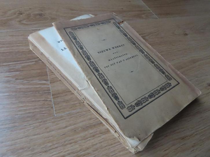 Volks- Wis- en Wertuigkundig Lees- en Leerboek 1839 Nut Alg., Antiek en Kunst, Antiek | Boeken en Bijbels, Ophalen of Verzenden