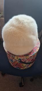 Witte bontmuts van nerts, Ophalen of Verzenden, Zo goed als nieuw, One size fits all, Hoed