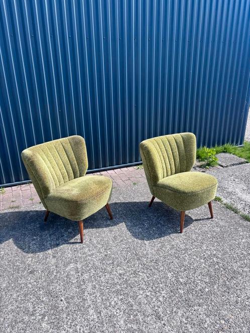 2 x vintage stoel fauteuil cocktailstoel setprijs, Huis en Inrichting, Fauteuils, Gebruikt, Ophalen