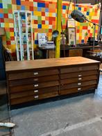 Vintage ladekast / papierkast, Ophalen, Gebruikt, 5 laden of meer, 75 cm of meer