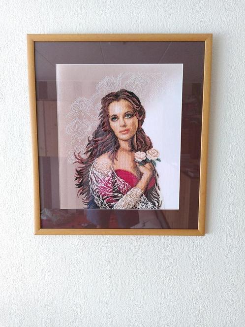 Borduursel wandkleed schilderij, Huis en Inrichting, Woonaccessoires | Wanddecoraties, Gebruikt, Ophalen of Verzenden