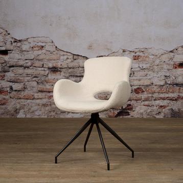 *ACTIE* Eetkamerstoel Campo Wit Taupe Bruin €169, NU €99,- 1 beschikbaar voor biedingen