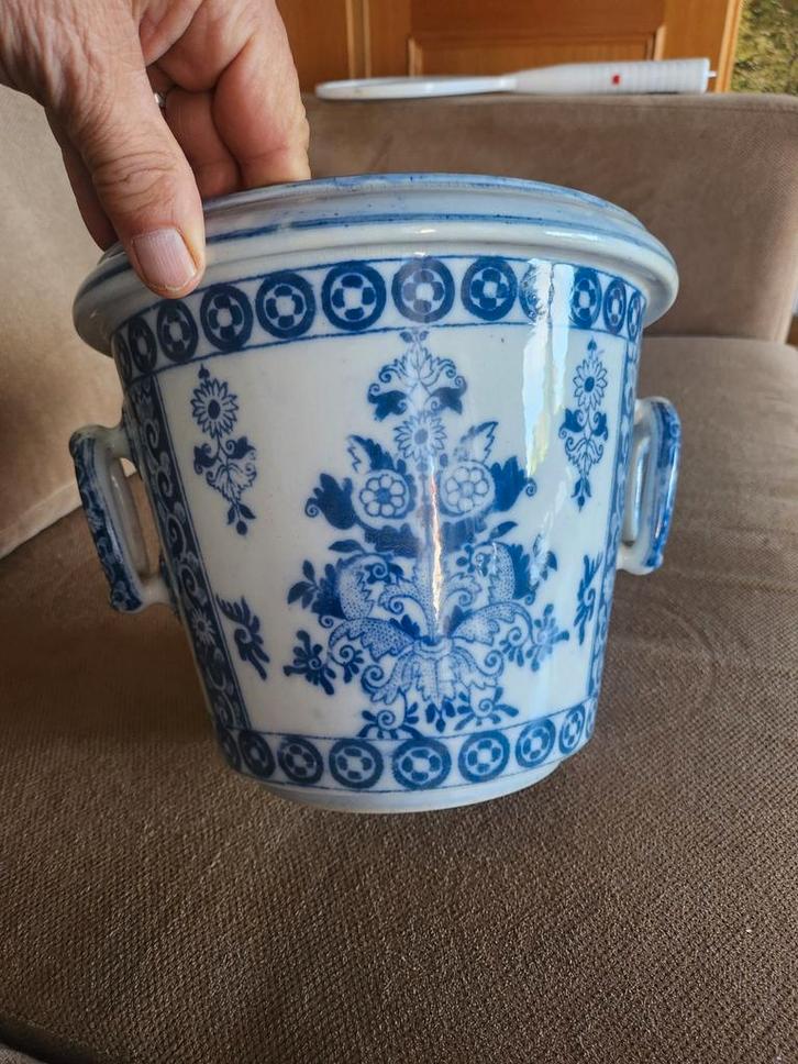 Oude Petrus Regout Maastricht Bloempot, Antiek en Kunst, Antiek | Keramiek en Aardewerk, Ophalen of Verzenden