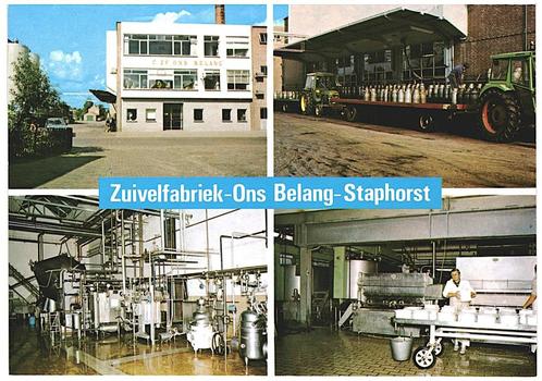 805445	Staphorst	Ov  Jr 60 70 Zuivelfabriek Ons Belang	Nette, Verzamelen, Ansichtkaarten | Nederland, Ongelopen, Overijssel, 1960 tot 1980