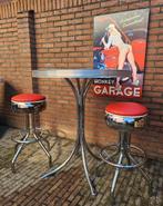 FIFTIES SIXTIES AMERIKAANSE BARKRUKKEN BEL AIR BAR TAFEL, Ophalen, 60 tot 90 cm, Met voetsteun, Zo goed als nieuw