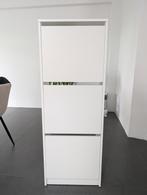 Schoenenkast Bissa , 3 vakken , wit , 49x28x135 cm, Ophalen, Zo goed als nieuw