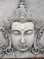 2D-Boeddha 80x75cm 58kg Wandreliëf Boeddhakop Reliëf Boeddha, Ophalen, Nieuw, Beton, Boeddhabeeld