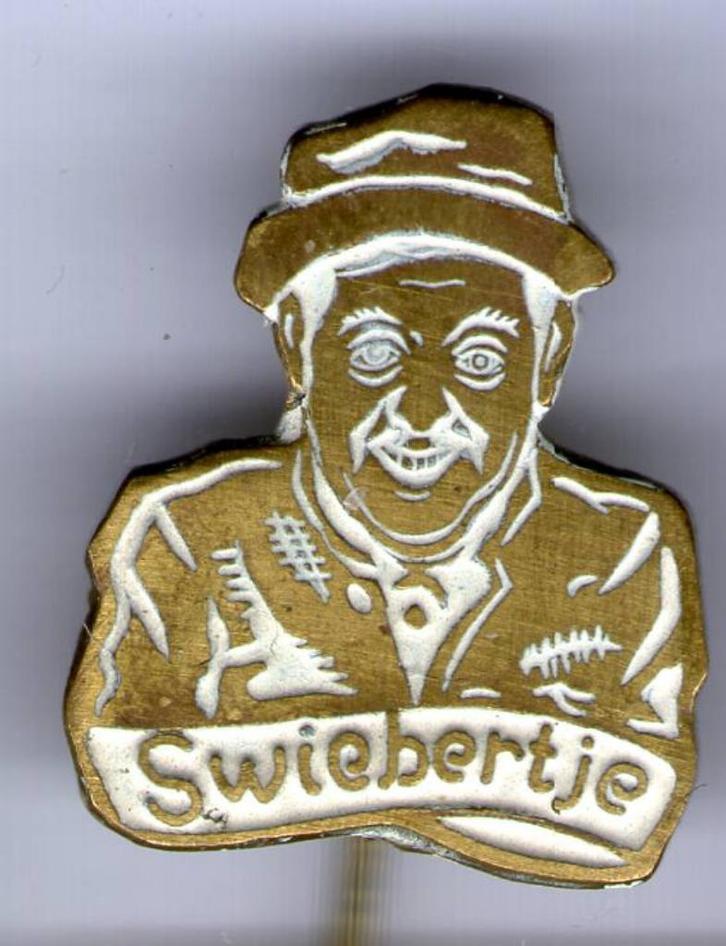 Swiebertje wit op koper TV figuur speldje ( T_029 ), Verzamelen, Speldjes, Pins en Buttons, Nieuw, Speldje of Pin, Figuurtje, Verzenden