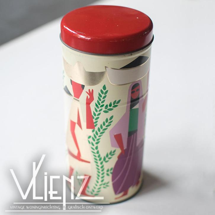 Vintage, retro blik, bus Albert Heijn, Verzamelen, Blikken, Gebruikt, Overige merken, Ophalen of Verzenden