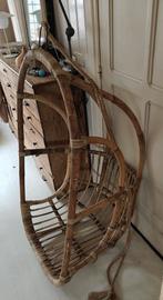 Rotan Hangstoel, Ophalen, Gebruikt, Bruin, Riet of Rotan