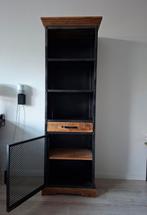 Industriële open kast met lade - Mango hout, Huis en Inrichting, Kasten | Boekenkasten, Ophalen of Verzenden