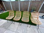 6x rotan stoelen, Huis en Inrichting, Stoelen, Ophalen, Bruin, Riet of Rotan, Zo goed als nieuw