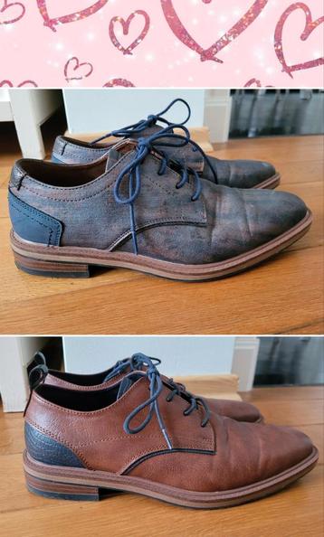 2x Emilio Salvatini nette schoenen 1x bruin 1x blauw zgan beschikbaar voor biedingen