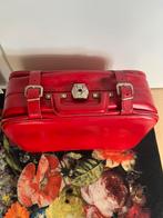 Vintage rode koffer skai jaren 70 tas rood, Sieraden, Tassen en Uiterlijk, Koffers, Overige materialen, Gebruikt, 45 tot 55 cm