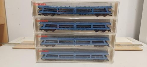 Fleischmann 8192 - DB autotransporter blauw., Hobby en Vrije tijd, Modeltreinen | N-Spoor, Zo goed als nieuw, Wagon, Gelijkstroom