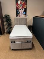 Boxspring/Baza met opbergruimte 90cm Direct/leverbaar E7192, 90 cm, Eenpersoons, Beige, Nieuw