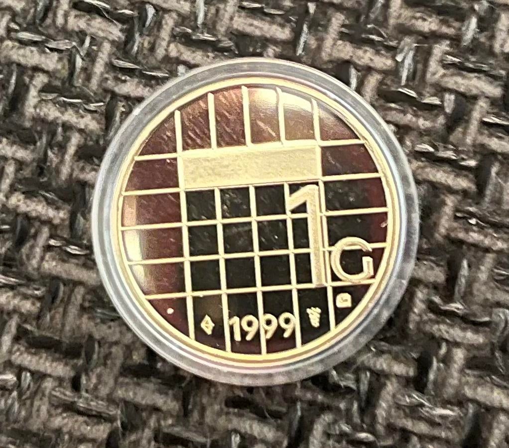 Gouden gulden 1999 Ninaber ERU, Koningin Beatrix, Euro's, Losse munt, Goud