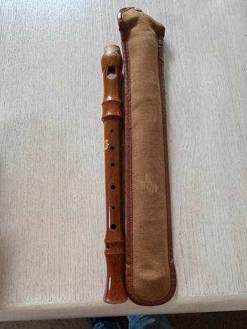 Vintage blokfluit hout, Johannes Adler beschikbaar voor biedingen