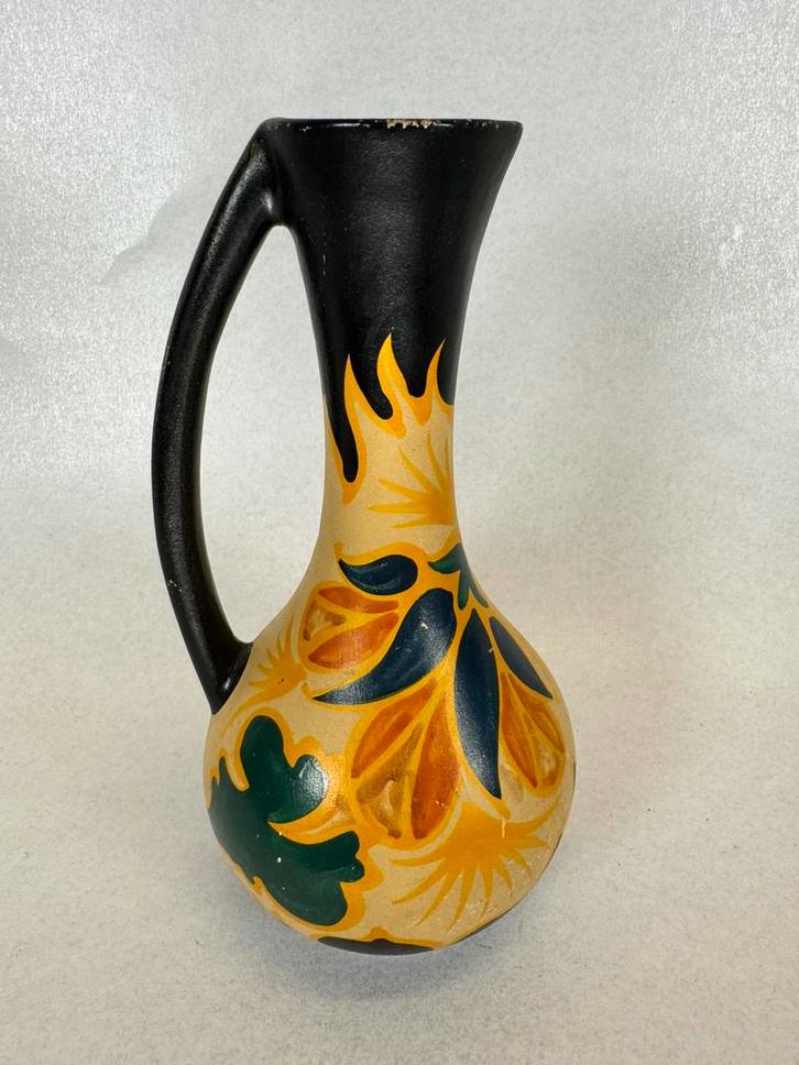 Unieke handbeschilderde lampvoet – Eutrope Gouda (1982), Huis en Inrichting, Lampen | Tafellampen, Gebruikt, Minder dan 50 cm