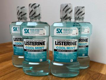 4x dichte Listerine Cool mint zonder alcohol beschikbaar voor biedingen